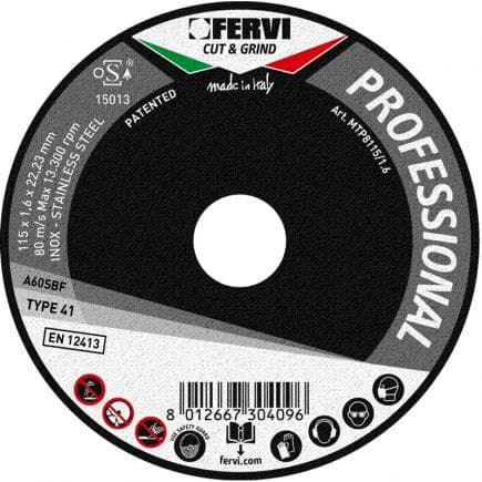 FERVI MTP8115/1.0 - Disque de coupe ''Professionnel''