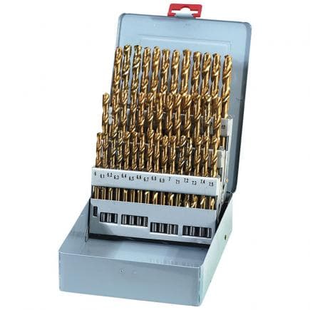 FERVI P010/51 - Jeu d'embouts cylindriques aux dixièmes rectifiés à 135° (51 pcs.)