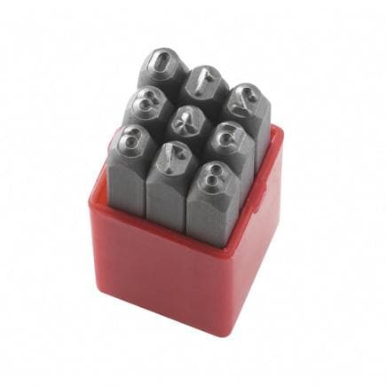FERVI P012/N03 - Numéros HRC 58-60 Chrome-Vanadium (9 pcs.)