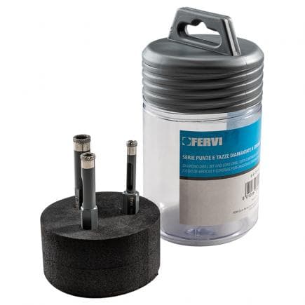 FERVI P031/03S - Forets et coupelles diamantées à jante continue 56 mm (3 pcs.)