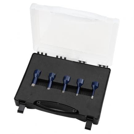 FERVI P034/05S - Jeu de mèches et coupelles diamantées M14 à jante continue (5 pcs.)