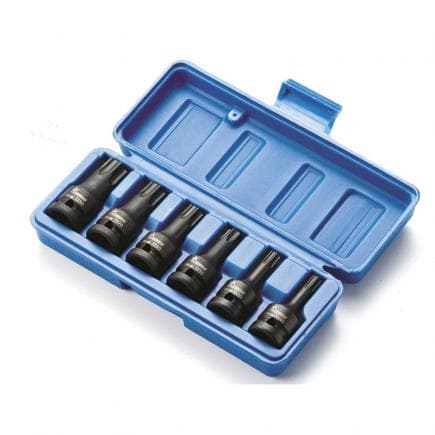 FERVI SI423M006 - Jeu de douilles impact Torx (6 pcs.)