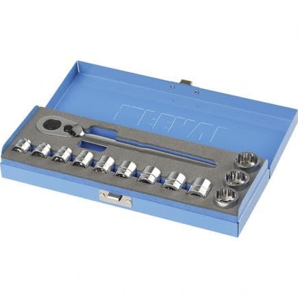 FERVI SN4E4C013 - Jeu de douilles à profil bas (13 pcs.)