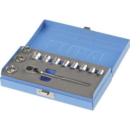 FERVI SN4E5C012 - Jeu de douilles à profil bas (12 pcs.)