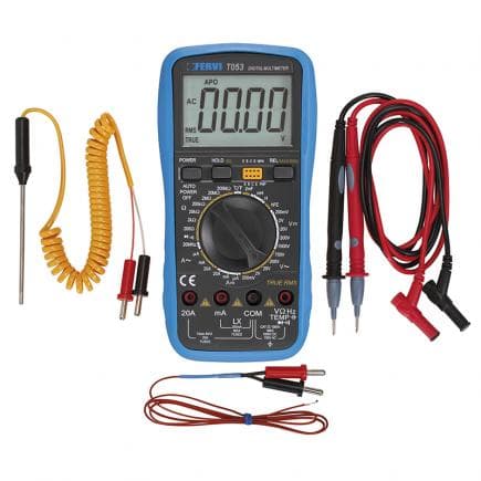 FERVI T053 - Multimètre numérique et accessoires