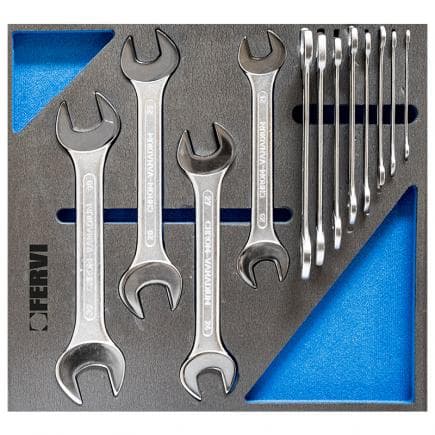 FERVI TM01/005 - Jeu de clés fixes souples thermoformées (12 pcs.)