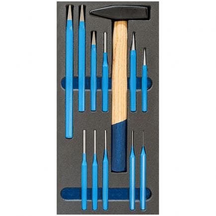 FERVI TM01/038 - Jeu de clés à marteau en douille souple (12 pièces)