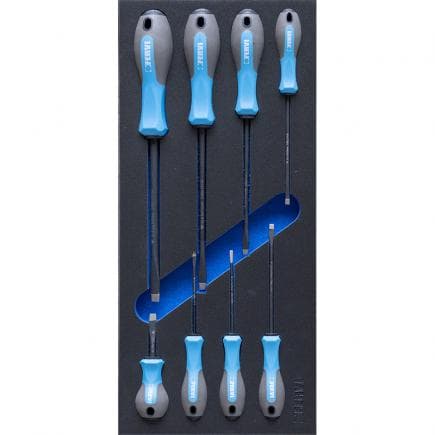 FERVI TM01/044 - Jeu de tournevis à fente diamantés thermoformés souples (8 pcs.)