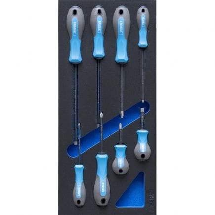 FERVI TM01/046 - Jeu de tournevis mixtes diamantés thermoformés souples (8 pcs.)