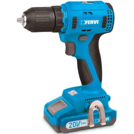 FERVI FB20CD3AB-24B - Perceuse-visseuse 4Ah 20V (avec 2 batteries et chargeur)