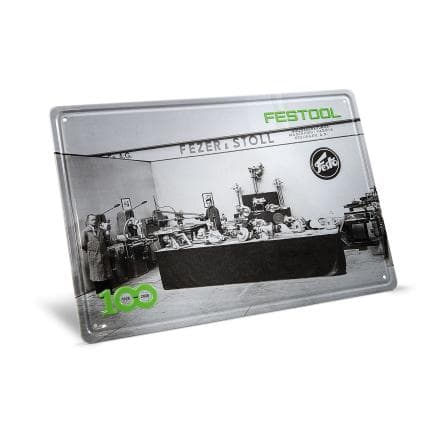 FESTOOL 578401 - MES-FT2 100Y - Plaque de tôle 100 ans Stand d’exposition rétro