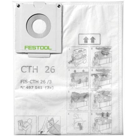 FESTOOL 497541 - Sac filtrant de sécurité FIS-CTH 26-48 (3 pcs.)