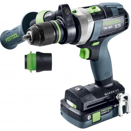 FESTOOL 575605 - Marteau perforateur sans fil TPC 18/4 5.2/4.0 I-Plus QUADRIVE avec 2 batteries et chargeur