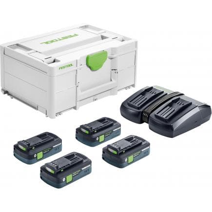 FESTOOL 577104 - SYS Ensemble d'énergie 18V 4x4.0/TCL 6 DUO