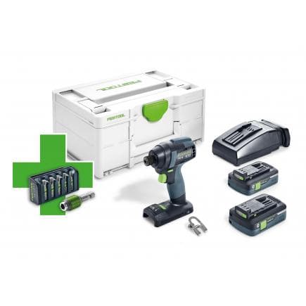 FESTOOL 577191 - Perceuse sans fil TID 18 HPC 4.0 I-Plus Promo 21 avec 2 batteries et chargeur