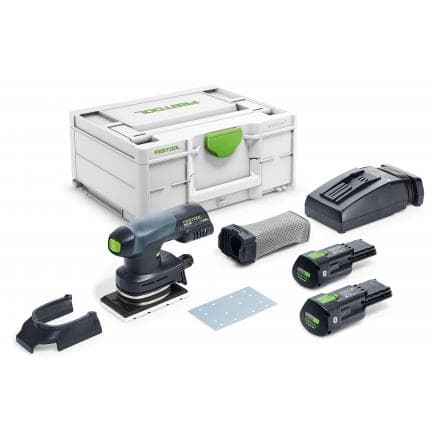 FESTOOL 576353 - Ponceuse sans fil RUTSCHER RTSC 400 3,1 I-Plus avec 2 batteries et chargeur