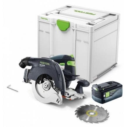 FESTOOL 577034 - Scie sans fil à capot oscillant HKC 55 EB-Basic avec batterie gratuite