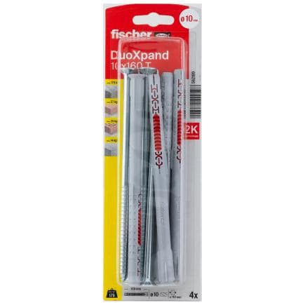 FISCHER 562179 - DuoXpand-T ancre bi-matériau allongée avec vis à tête achevée plate