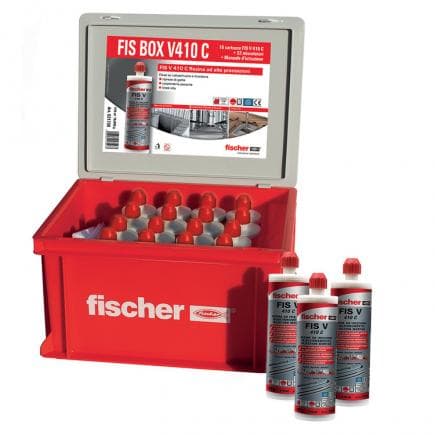 FISCHER 521730 - Cartouches de résine d'ancrage chimique hybride en carton FIS BOX