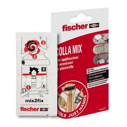 FISCHER 552166 - Colle à coller sur carrelage pour accessoires de salle de bains et de cuisine NTJH