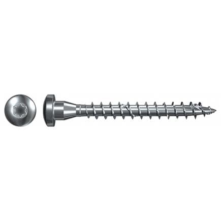 FISCHER 652880 - Vis Torx pour constructions à tête hexagonale et zingage blanc FPF-PT