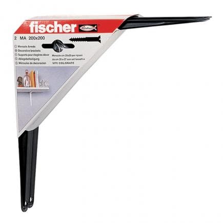 FISCHER 509615 - Support d'étagère marron sous blister MA K MR
