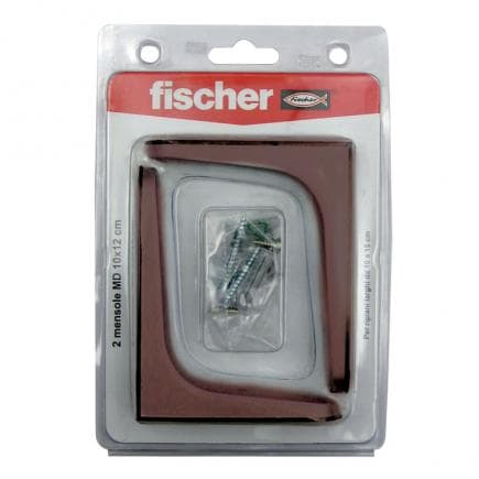 FISCHER 509690 - Support d'étagère blanc sous blister MD K BI