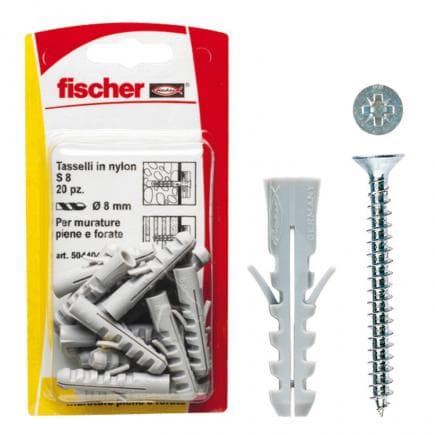 FISCHER 504415 - Cheville en nylon avec vis sous blister S V K