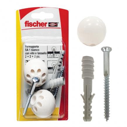 FISCHER 504638 - Butoir de porte blanc sous blister SA 1N N K