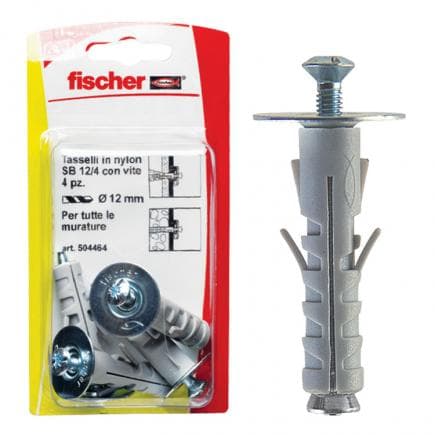 FISCHER 504469 - Cheville à expansion avec crochet plat sous blister SB K