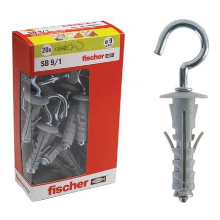FISCHER 8238 - Cheville à expansion avec crochet court sous boîte SB Y