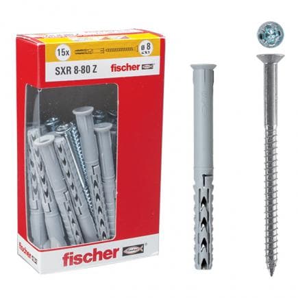 FISCHER 509743 - Cheville allongée avec vis à tête évasée sous boîte SXR Z Y