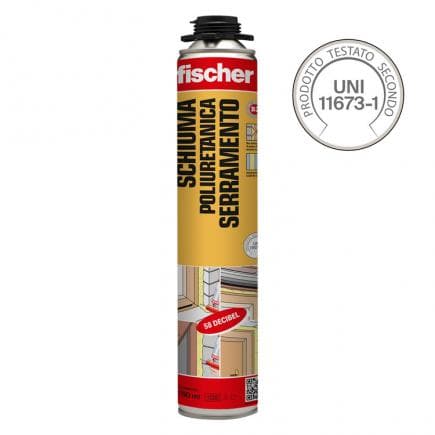 FISCHER 71043 - Mousse polyuréthane pour fenêtres et portes pour pistolet PUP W