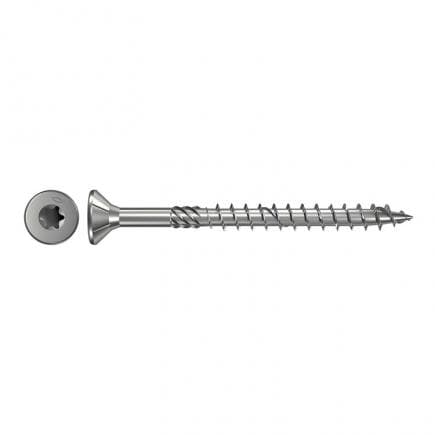 FISCHER 657024 - Vis à bois aggloméré en acier inox Torx à tête évasée et filetage partiel FPF-ST A2P