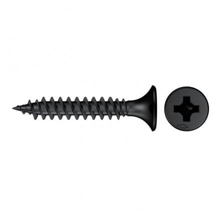 FISCHER 665007 - Vis pour plaque de plâtre à tête trompette phosphatée cruciforme FSN-TPD