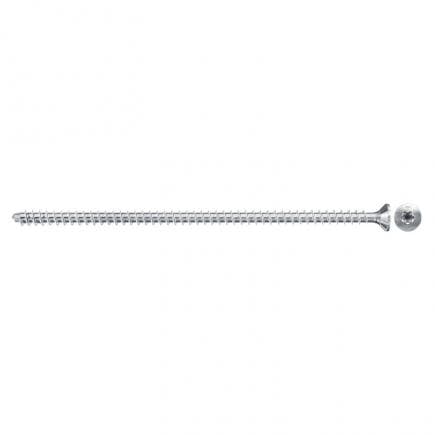 FISCHER 659386 - Vis de construction Torx à tête évasée, zingage blanc et filetage complet FPF-ST ZPF