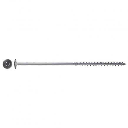FISCHER 696776 - Vis de construction Torx à tête bridée, galvanisée blanc et filetage partiel FPF-WT ZPP