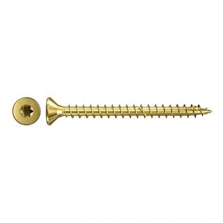 FISCHER 653438 - Torx yellow galvanized chipboard screw with countersunk head and full thread FPF-ST YZF
