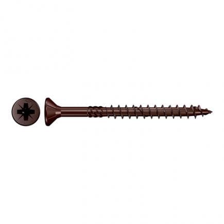 FISCHER 654160 - Vis à bois aggloméré bronzée Pozidriv à tête évasée et filetage partiel FPF-SZ BUP