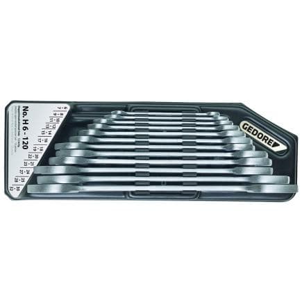 GEDORE 6079750 - Jeu de clés à fourche doubles métriques avec support (12 pcs.)