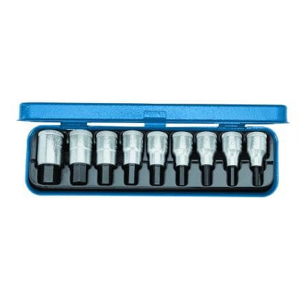GEDORE 6156410 - Jeu de clés à douilles 1/2'' pour vis hexagonales en pouces (9 pcs.)