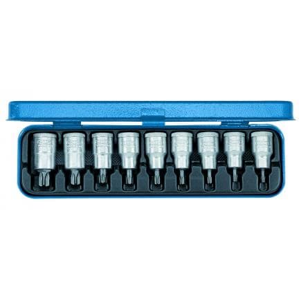 GEDORE 6158970 - Jeu de clés à douilles pour vis Torx 1/2'' (9 pcs.)