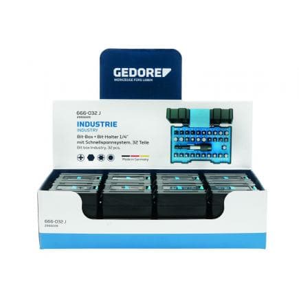 GEDORE 3000044 - Présentoir pour 16 ensembles d'inserts industriels 1/4'' (32 pcs.)