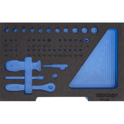 GEDORE 2835894 - Module mousse vide pour jeu de douilles 1/4'' (44 pcs.)