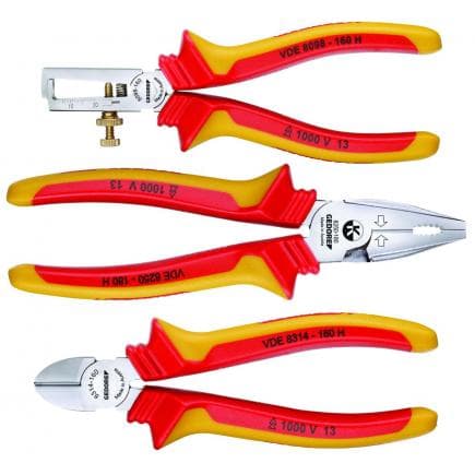 GEDORE 1708244 - Jeu de pinces VDE en coffret (3 pcs.)
