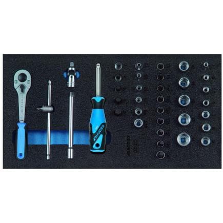 GEDORE 2308967 - Jeu de clés à douilles 1/4'' dans le module Check-Tool (37 pcs.)