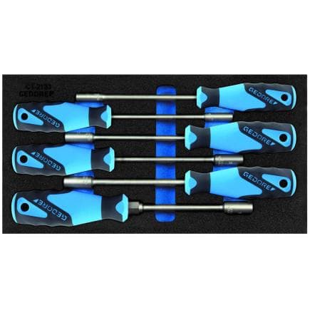 GEDORE 2309122 - Jeu de clés à douilles avec manche 3C dans le module Check-Tool (6 pcs.)