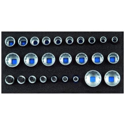 GEDORE 2308916 - Jeu de clés à douilles 1/2'' avec profil UD dans le module Check-Tool