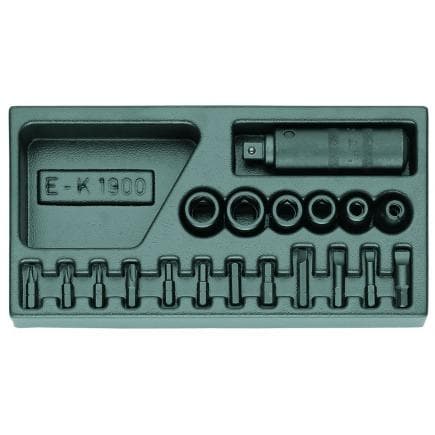 GEDORE 1402242 - Jeu de tournevis impact et embouts 1/2'' dans le module ES