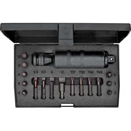GEDORE 6654600 - Jeu de tournevis à percussion avec embouts 1/2'' (18 pcs.)